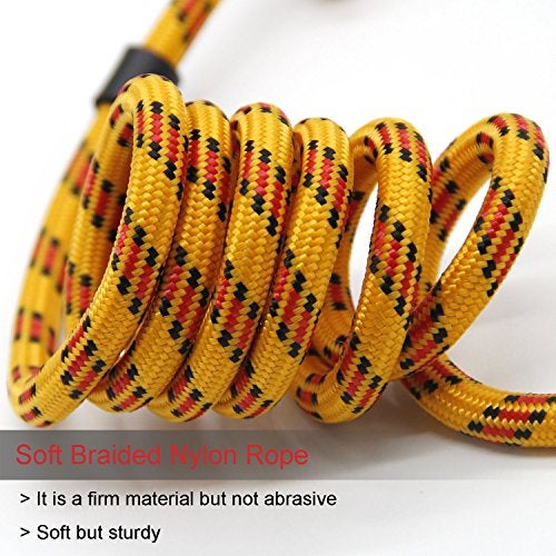 Coolrunner Dog Rope, 5 FT Slip Lead, Adjustable Pet Nylon Leash for Small Medium Dogs 10-80 lb Walking(Yellow) - Image 2