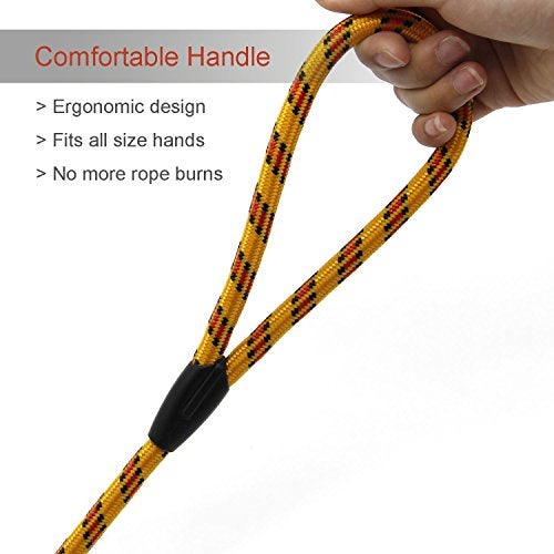 Coolrunner Dog Rope, 5 FT Slip Lead, Adjustable Pet Nylon Leash for Small Medium Dogs 10-80 lb Walking(Yellow) - Image 4