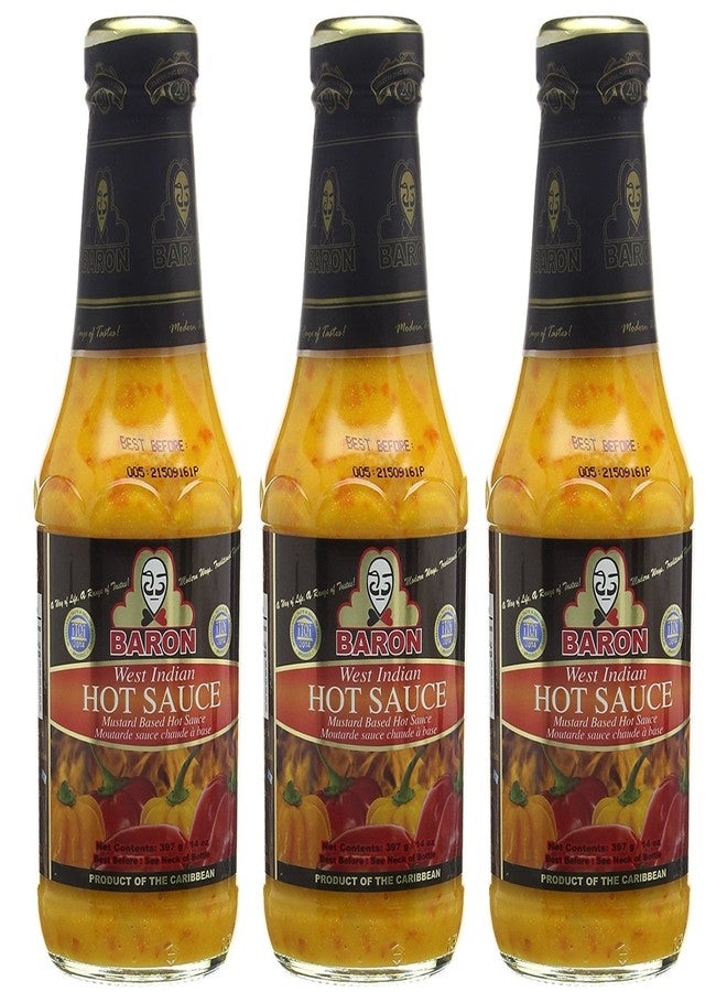 Baron West Indian Hot Pepper Sauce 14oz (Pack of 3) - Image 1