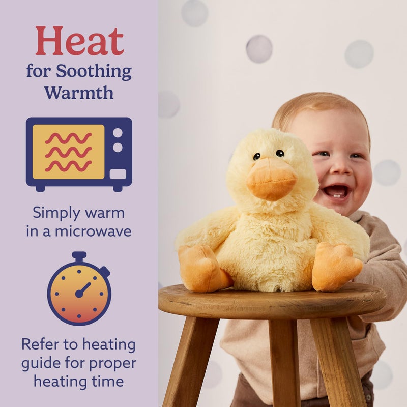 warmies Microwavable & Weighted Stuffed Animals, Duck - Heated Stuffed Animal Plushie for Warmth & Comfort - Cute Soft Plush Toys for Adults & Children (Boys, Girls, Babies & Toddlers) - Image 4
