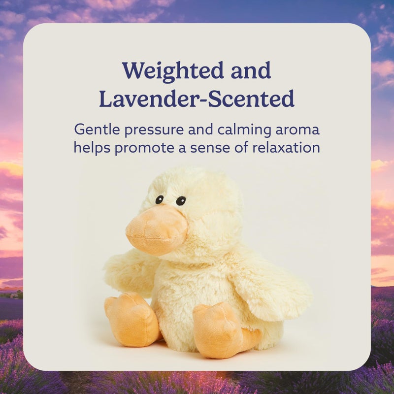 warmies Microwavable & Weighted Stuffed Animals, Duck - Heated Stuffed Animal Plushie for Warmth & Comfort - Cute Soft Plush Toys for Adults & Children (Boys, Girls, Babies & Toddlers) - Image 3