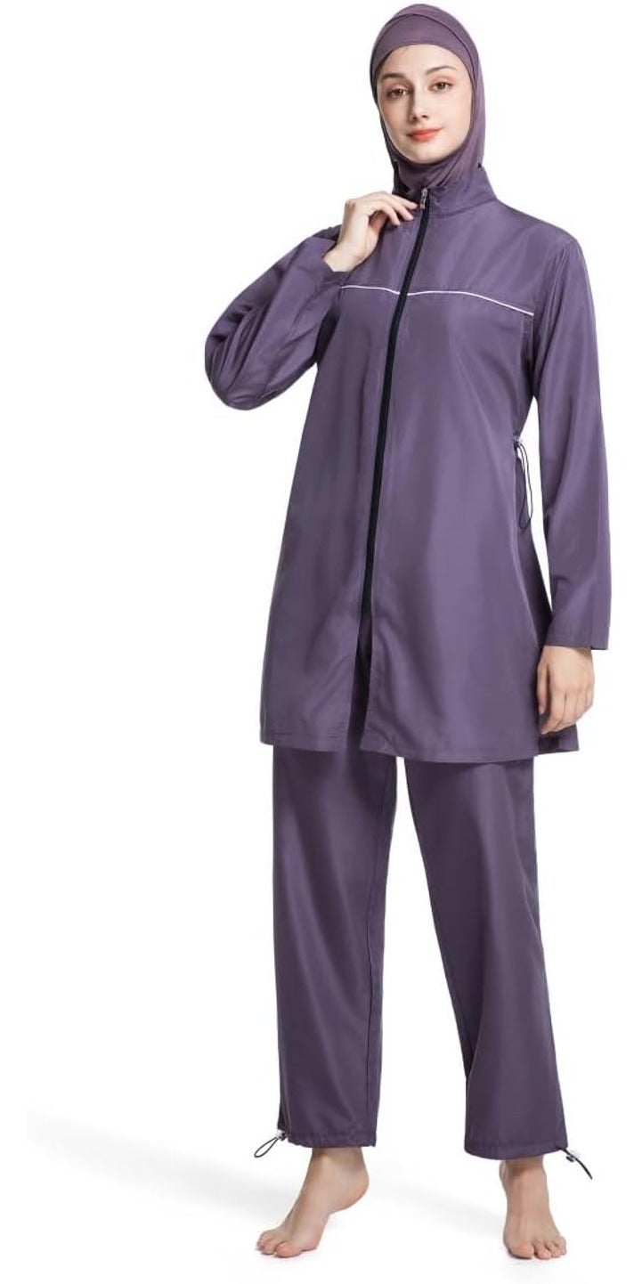 Modest Swimwear for Women, Full Coverage Burkini Set with  Hijab - Image 1