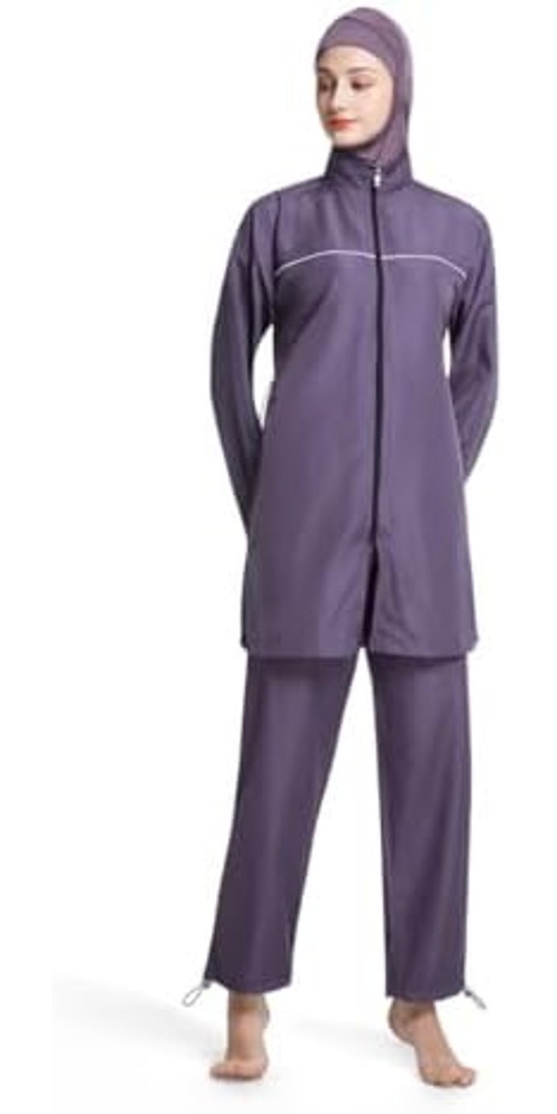 Modest Swimwear for Women, Full Coverage Burkini Set with  Hijab - Image 3