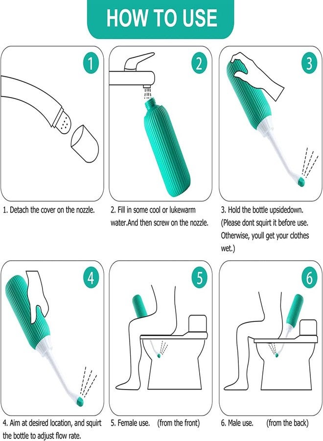 WOTOFY Portable Bidet Bottle for Travel (Green, 500 ML) - Image 2