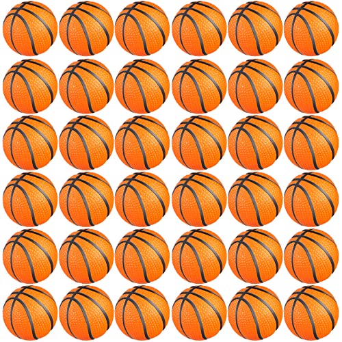 Charniol 100 Pcs Mini Basketball Party Favors Stress Balls Foam Sports Party Favors Mini Basketball Stress Ball for Anxiety Relief Teens Adults School Reward Party Bag Supplies Orange - Image 1