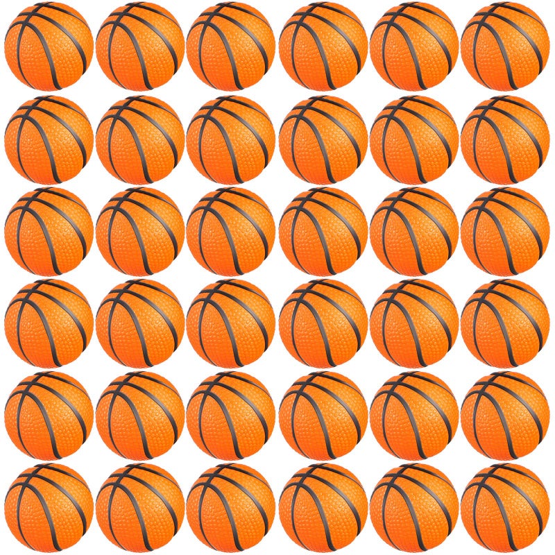 Charniol 100 Pcs Mini Basketball Party Favors Stress Balls Foam Sports Party Favors Mini Basketball Stress Ball for Anxiety Relief Teens Adults School Reward Party Bag Supplies Orange - Image 3
