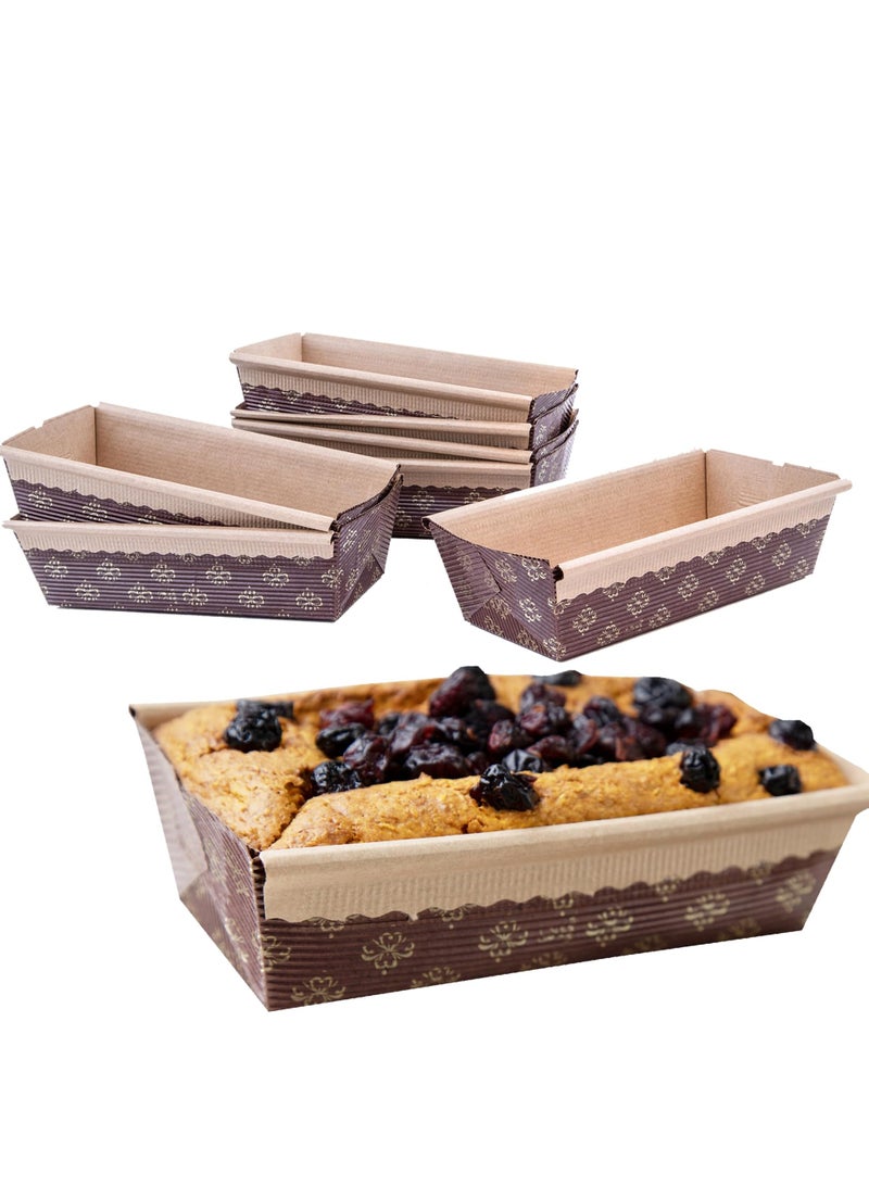 Paper Loaf Pan, Disposable Paper Baking Loft Mold 25ct, All Natural, Recyclable, Microwave Oven Freezer Safe, for Beautifully Displaying Baked Goods, 6x 2.5x2 - Image 1
