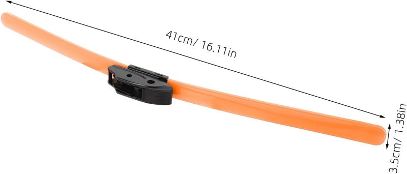 Operitacx 16 Inch Orange Boneless Car Wiper Blades Front Windshield Automotive Replacement Weather-resistant Rubber for Cars Suvs Trucks All-season - Image 2