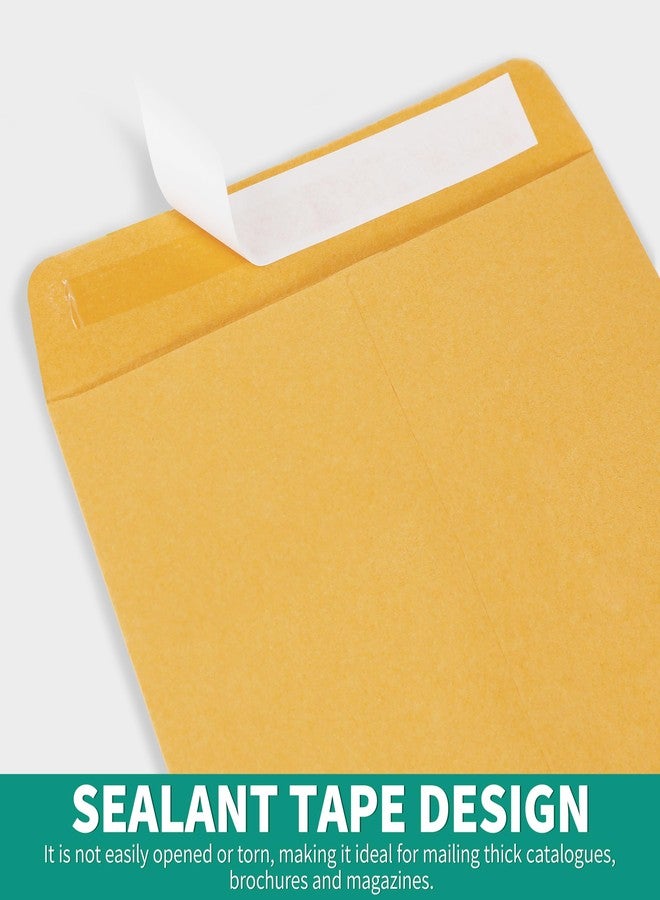 Tlpmsk 9x12 Catalog Mailing Envelopes - 24 Count, Self Seal Stay Flat Brown Kraft Envelopes, Heavy Duty Shipping Mailers for Documents, Photos & Letters, Peel & Seal Closure - Image 3