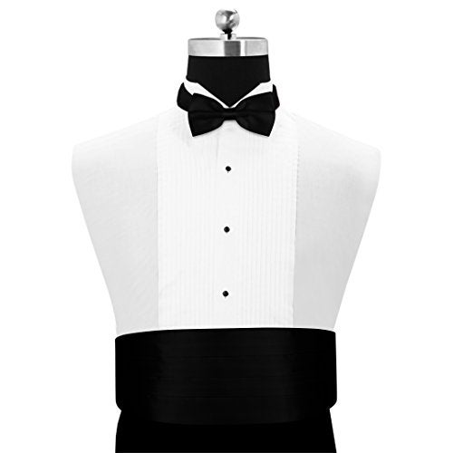 Peluche Polyester Men's Satin The Cerulean Casual Style Cummerband And Bow Tie Set (Black, Free Size) - Image 3