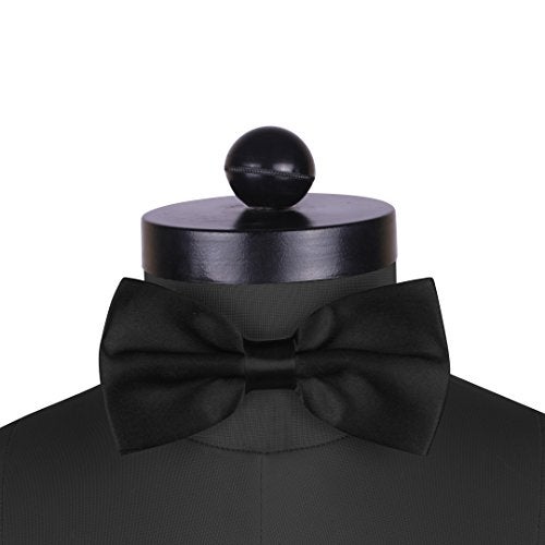 Peluche Polyester Men's Satin The Cerulean Casual Style Cummerband And Bow Tie Set (Black, Free Size) - Image 2