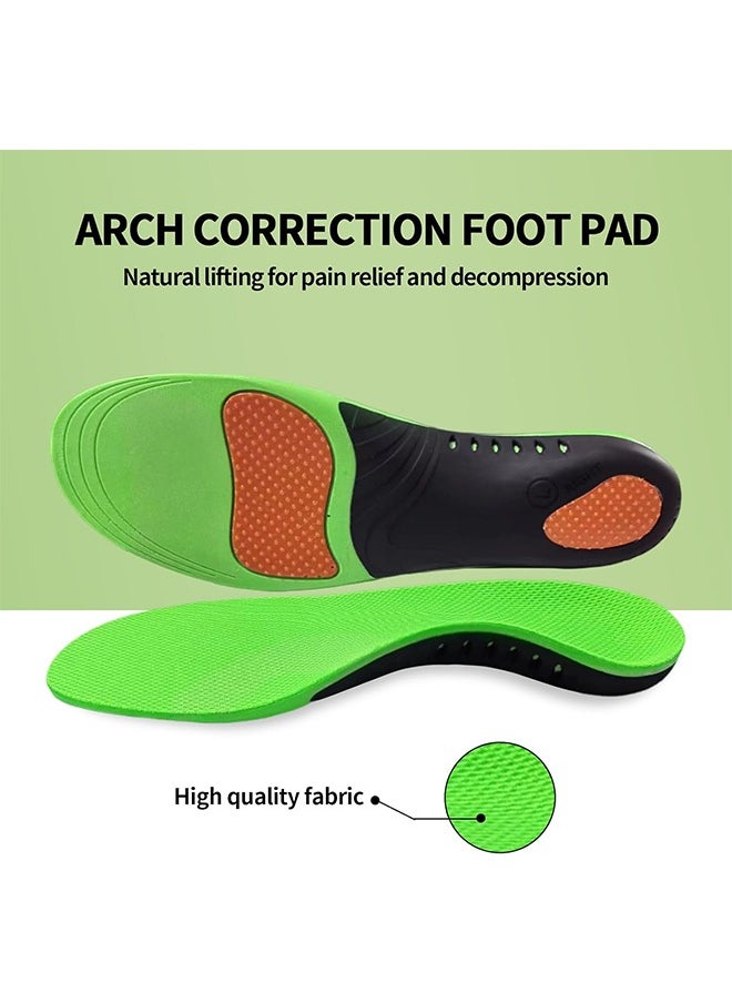 Orthotic Insole Plantar Fasciitis High Arch Support Shoes Inserts For Flat Feet Foot Valgus, Work Boot Insoles Relieves Foot Pain Heel Pain For Men Women(XS: 35-37 24.5CM)