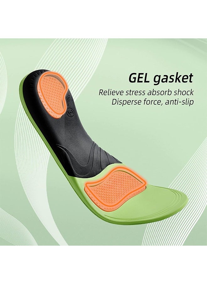 Orthotic Insole Plantar Fasciitis High Arch Support Shoes Inserts For Flat Feet Foot Valgus, Work Boot Insoles Relieves Foot Pain Heel Pain For Men Women(XS: 35-37 24.5CM)
