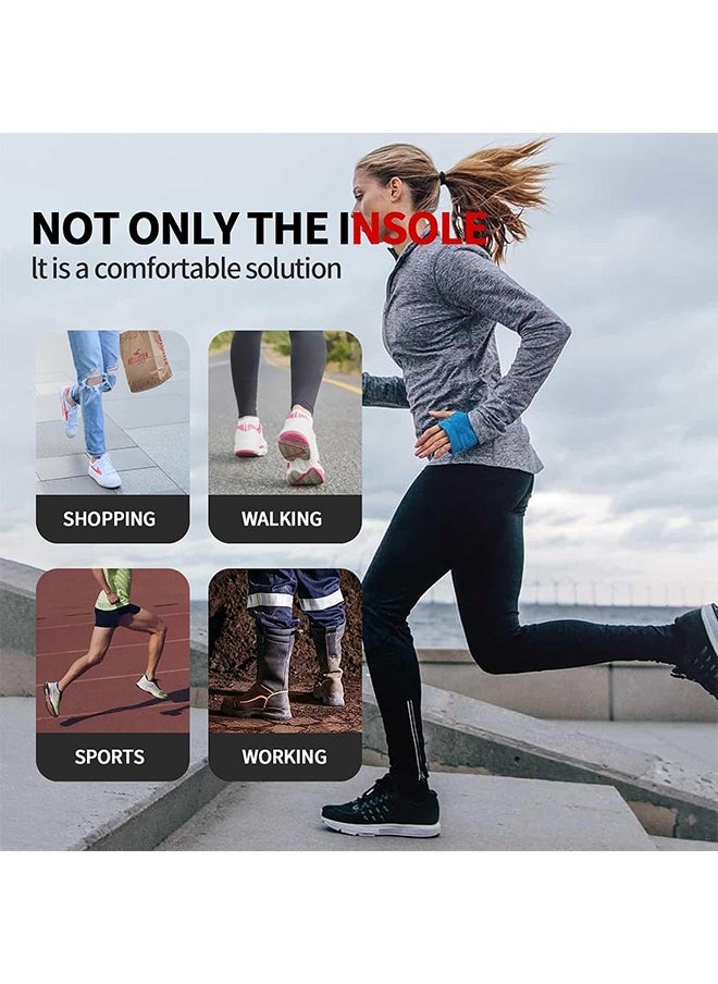 Orthotic Insole Plantar Fasciitis High Arch Support Shoes Inserts For Flat Feet Foot Valgus, Work Boot Insoles Relieves Foot Pain Heel Pain For Men Women(XS: 35-37 24.5CM)