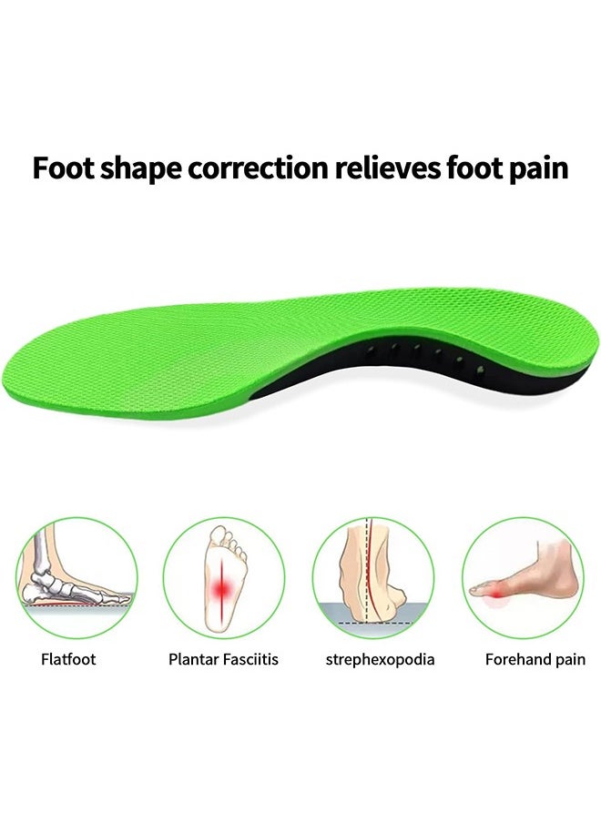 Orthotic Insole Plantar Fasciitis High Arch Support Shoes Inserts For Flat Feet Foot Valgus, Work Boot Insoles Relieves Foot Pain Heel Pain For Men Women(XS: 35-37 24.5CM)