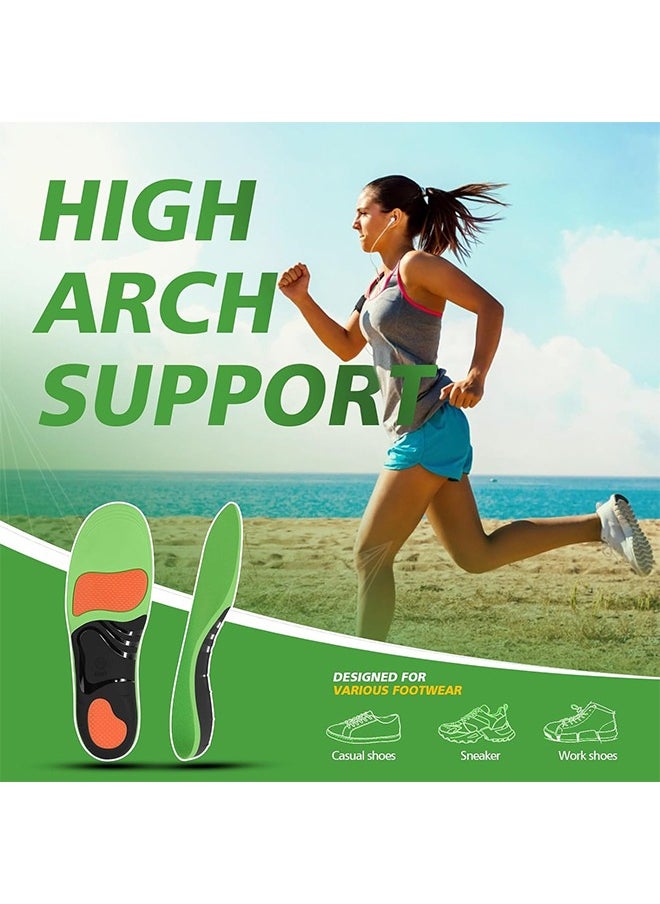 Orthotic Insole Plantar Fasciitis High Arch Support Shoes Inserts For Flat Feet Foot Valgus, Work Boot Insoles Relieves Foot Pain Heel Pain For Men Women(XS: 35-37 24.5CM)