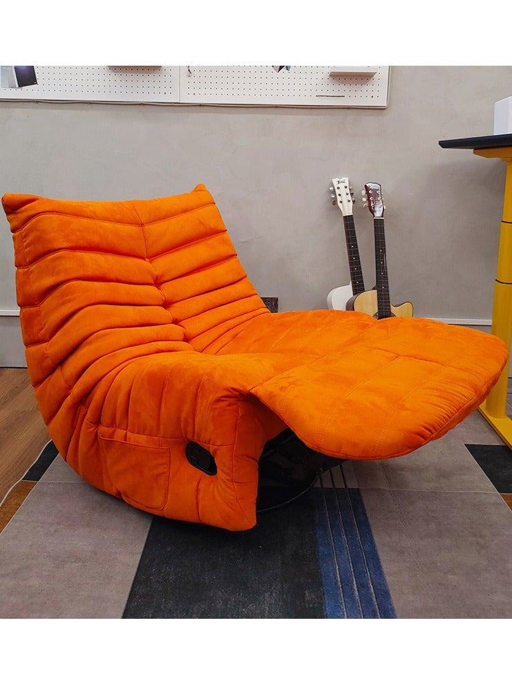 MAPLE HOME DECORATION Maple Home Recliner Sofa Chair 360°Swivel Rocking Backrest Footrest Nordic Style Single Sofa Multi -Function Caterpillar Leisure Lounge Living  Bedroom Balcony Gaming Indoor Home Theater  - Image 1