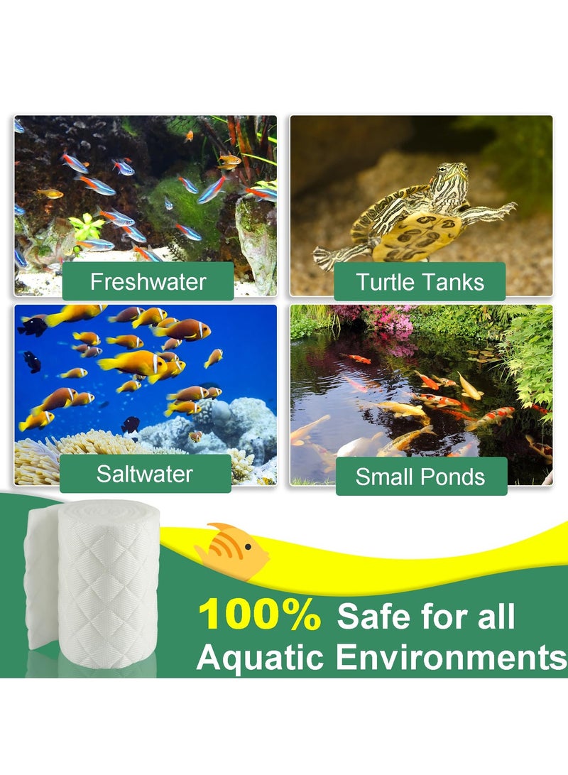 سيوسي وسادة تصفية لحوض الأسماك، يمكن قصها إلى الحجم المطلوب، بحجم 20 سم × 300 سم، مادة تصفية لحوض الأسماك، تناسب الأحواض العذبة والمالحة والبرك. - Image 4