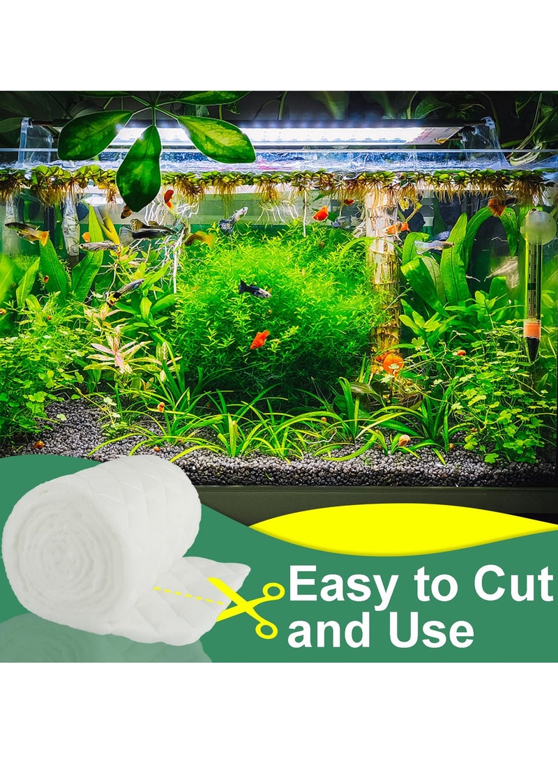 سيوسي وسادة تصفية لحوض الأسماك، يمكن قصها إلى الحجم المطلوب، بحجم 20 سم × 300 سم، مادة تصفية لحوض الأسماك، تناسب الأحواض العذبة والمالحة والبرك. - Image 5