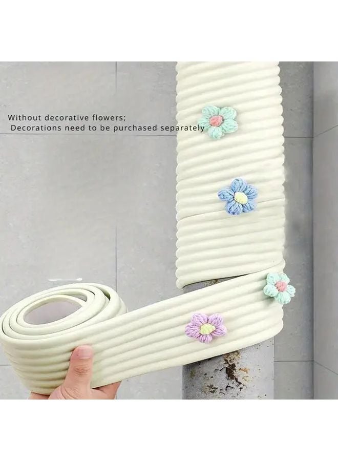 White Flexible Foam Pipe Insulation Sleeve 78 74 Inch Soundproofing Cover For AC Gas Heating Fire Hydrant Pipeline Protector - Image 3