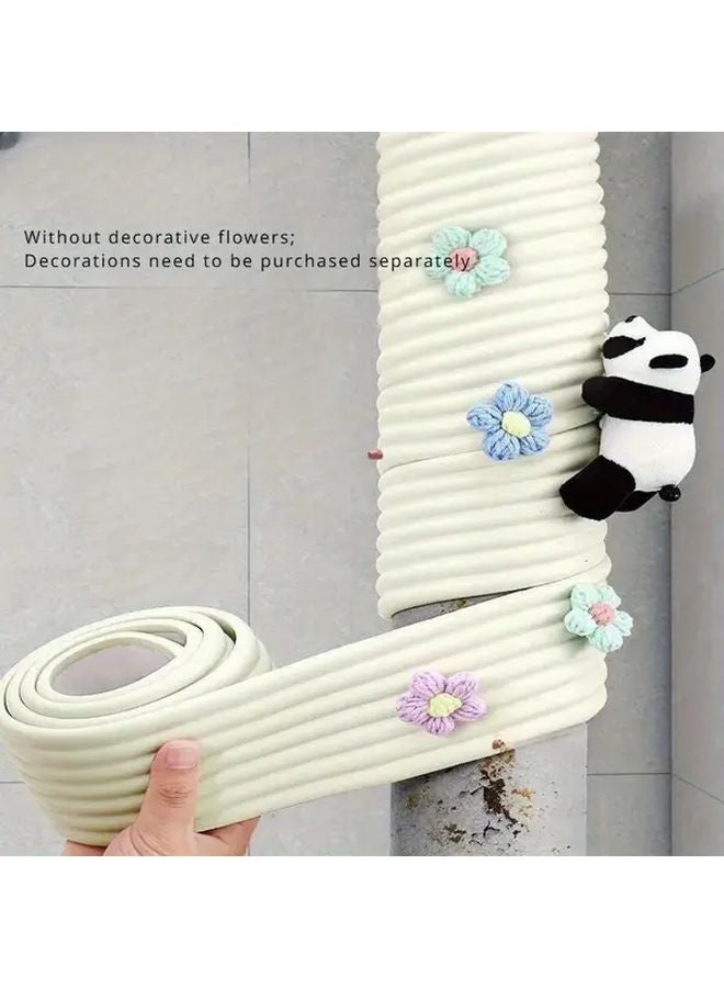 White Flexible Foam Pipe Insulation Sleeve 78 74 Inch Soundproofing Cover For AC Gas Heating Fire Hydrant Pipeline Protector - Image 5