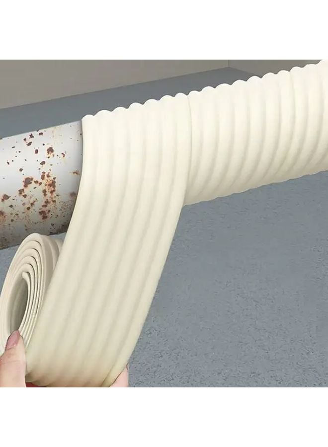 White Flexible Foam Pipe Insulation Sleeve 78 74 Inch Soundproofing Cover For AC Gas Heating Fire Hydrant Pipeline Protector - Image 2