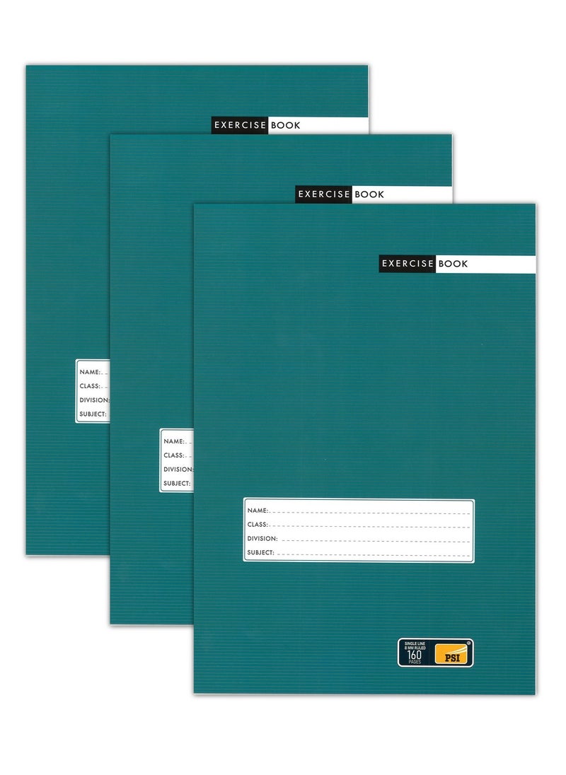Psi - 3-Piece A4 Size Single Lined Notebook Without Margins 160 Pages - Image 1