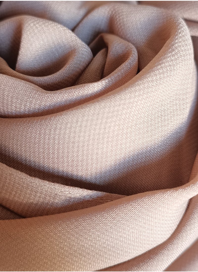 ماركة غير محددة - طقم نقاب ماليزي قطعتين لون كافيه فاتح - Image 1