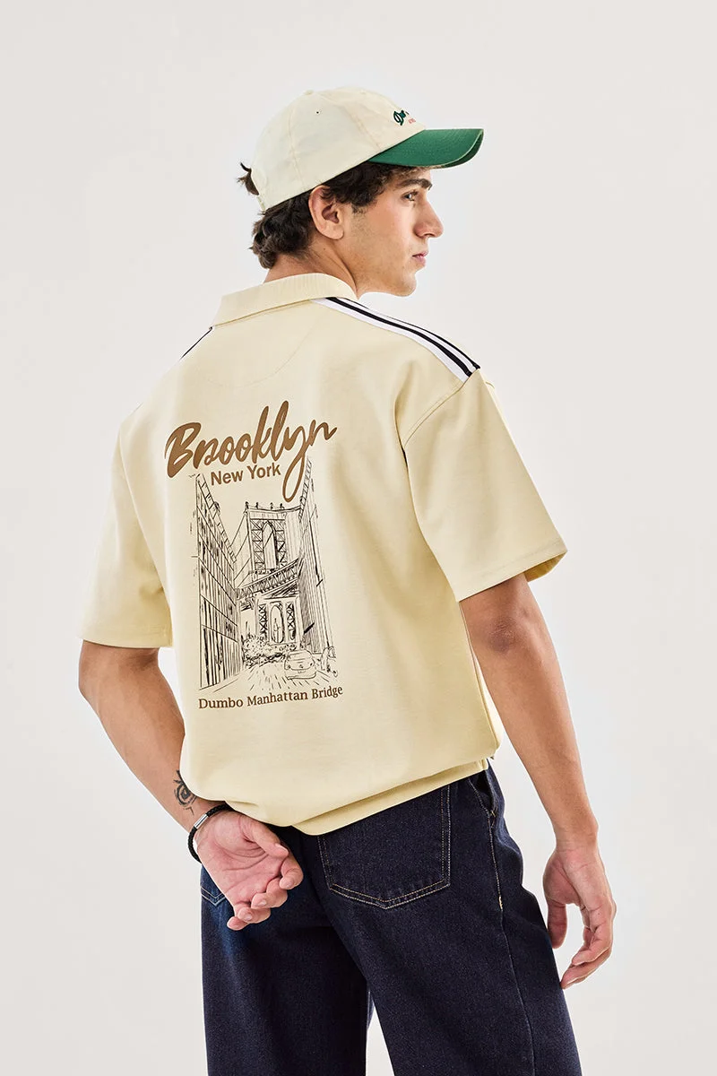 سنيتش Polo Graphic Oversized T-Shirt