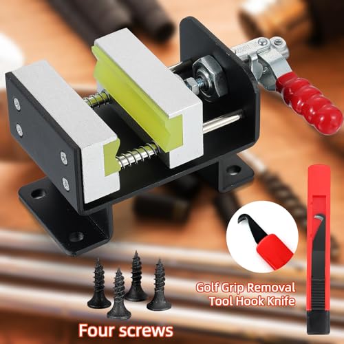 MistyBrew Professional Golf Club Regripping Kit - Heavy-Duty Vise Clamp with Secure 4-Screw Mounting System & Hook Knife, Quick-Release Locking Clamp for Stable Grip Replacement - Image 2