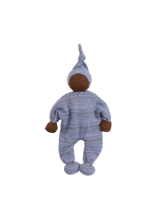 Under the Nile Organic Cotton Black Baby Buddy Blue And White Stripe - Image 2