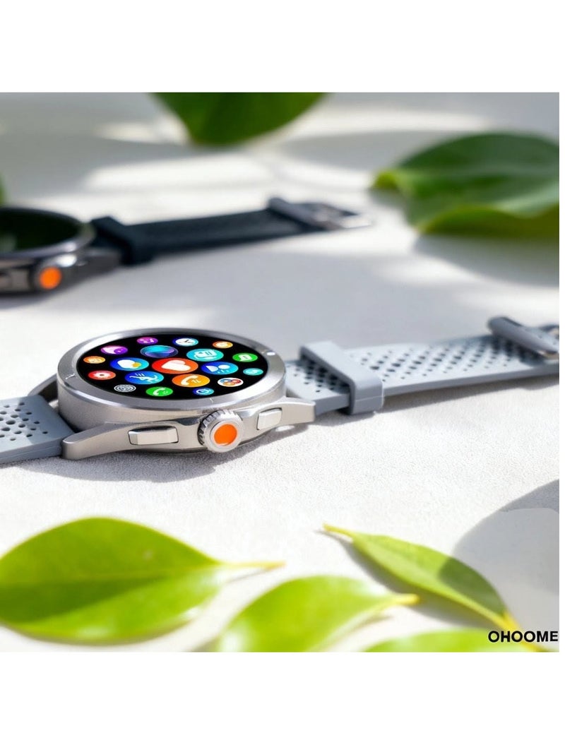 كالوبي ساعة ذكية SK44 بشاشة AMOLED مع 3 أزواج من الأساور وشحن لاسلكي - Image 2