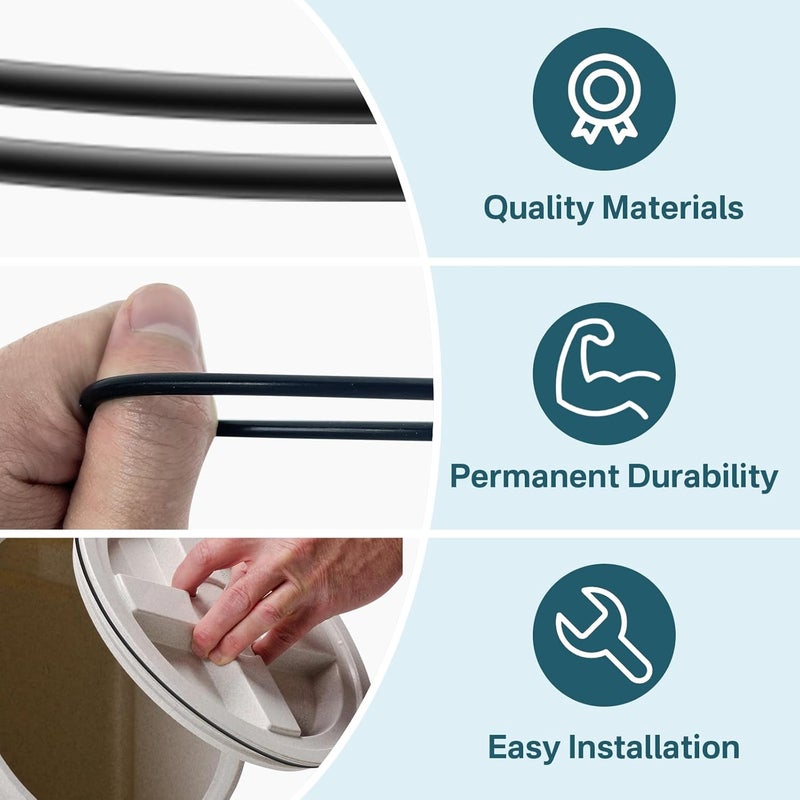 SuperDi Replacement for Gamma Seal Replacement O-Ring (one Pair) for 12" lids (3, 5 & 6 Gallon Buckets) (Pack of 2) - Image 3