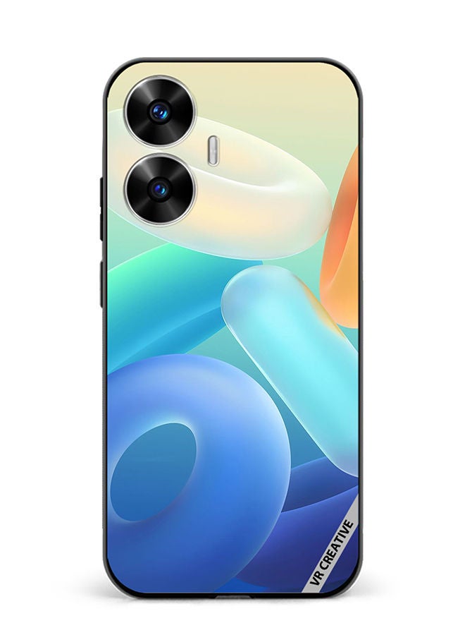 VR CREATIVE Protective Case Cover For Realme C55 Rings Design Multicolour - Image 1