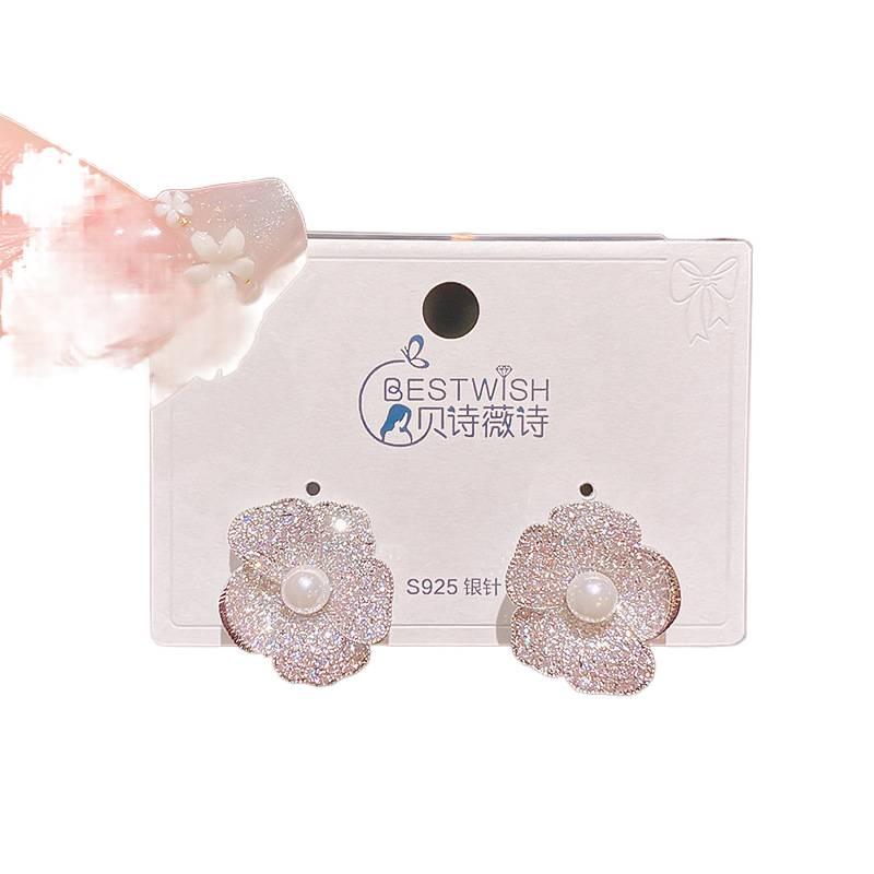 Lightweight Pearl Stud Earrings with 925 Sterling Silver Detail Daily Wear Jewelry for Women in Gold with Lightweight Carry - Image 4