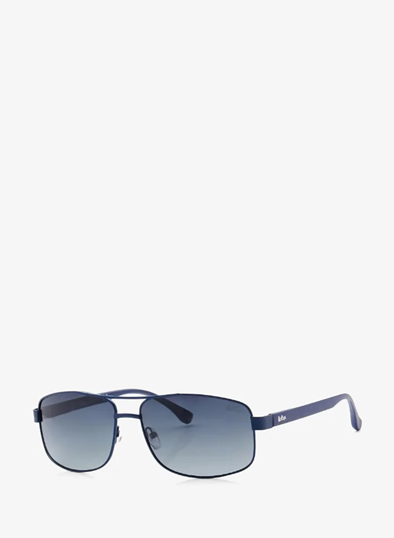 Lee Cooper Polarized Sunglasses Dark Blue Frame Gradient G15 Mirror Lens 64mm  - LC1203C01