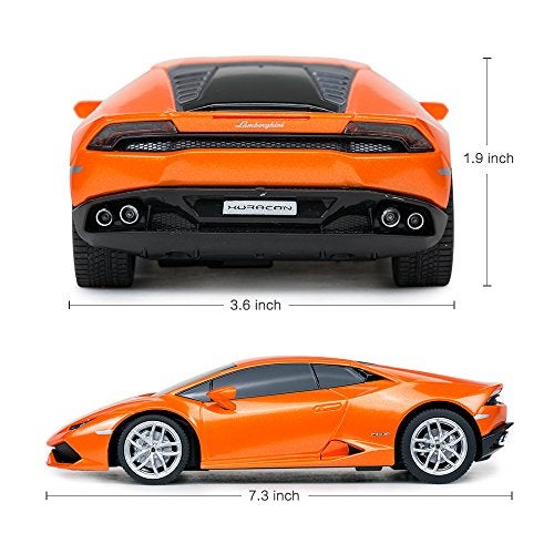 RASTAR Remote Control Car | 1:24 RC Lamborghini HURACÁN LP610-4 Toy Car Model Vehicle, Orange - Image 4