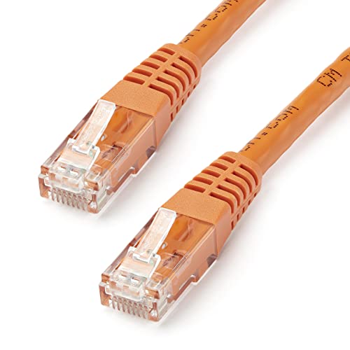 StarTech.com 6ft CAT6 Ethernet Cable - Orange CAT 6 Gigabit Ethernet Wire -650MHz 100W PoE++ RJ45 UTP Molded Category 6 Network/Patch Cord w/Strain Relief/Fluke Tested UL/TIA Certified (C6PATCH6OR) - Image 2