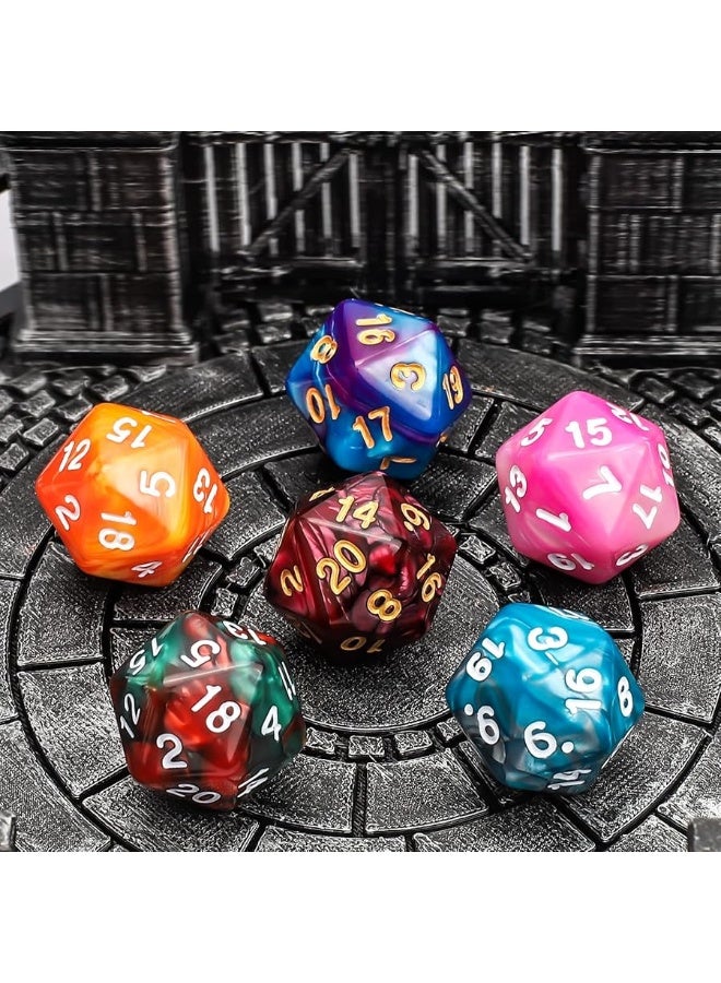 QMay DND Dice Sets  6 X 7 Polyhedral Dice 42pcs with 6 Drawstring Bags for Dungeons and Dragons RPG MTGRole Playing Table Game - Image 2