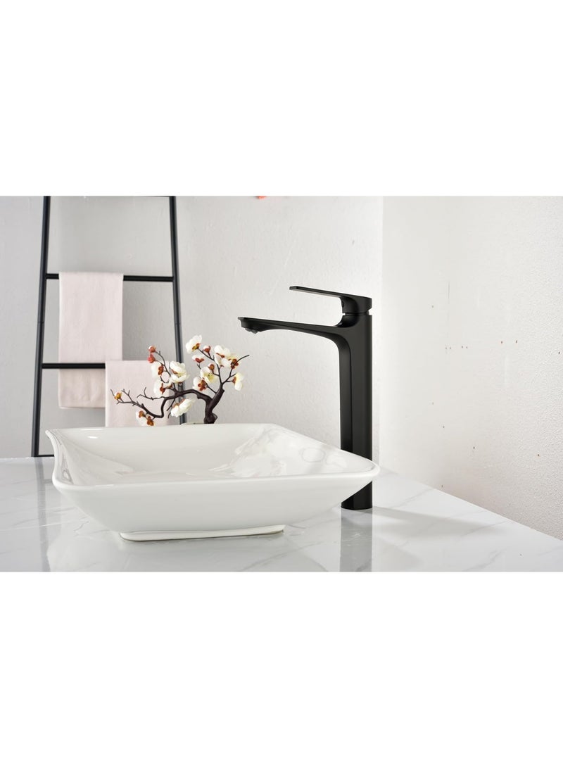 PRIME SOLE Luxury Tall Basin Mixer Tap | Vessel Sink Bathroom Faucet | Single Handle Wash Basin Tap | Brass Construction | Ceramic Cartridge | Water Saving Bathroom Fixture - Image 2