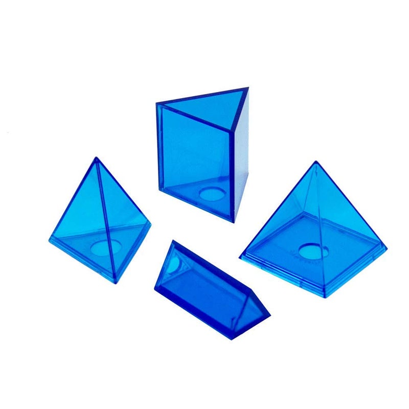 hand2mind Blue Power Geometric Solids (Set of 12) - Image 4