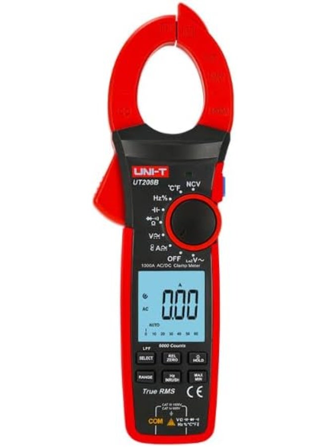 UNI-T UT208B Clamp Meter - UT208B True RMS Digital Clamp Meter 1000A (AC/DC) - Image 1