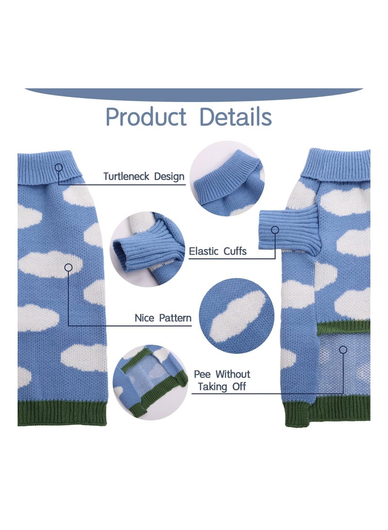 Dog Sweaters Warm Clothing Knitted Jumpers Cute Dog T-Shirts 2-Legged Vest Cozy Soft Turtleneck Coats for Fall and Winter Cold Weather Ideal Gift for Pet in New Year - Image 2