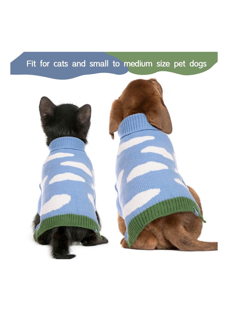 Dog Sweaters Warm Clothing Knitted Jumpers Cute Dog T-Shirts 2-Legged Vest Cozy Soft Turtleneck Coats for Fall and Winter Cold Weather Ideal Gift for Pet in New Year - Image 3
