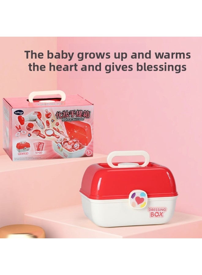 E-commerce Girl Accessories Play House Children's Toys Simulation Hair Dryer Hairdressing Set-Color:Standard Edition + Exquisite Nail Stickers + Hair Band Tote Bag  - Image 5