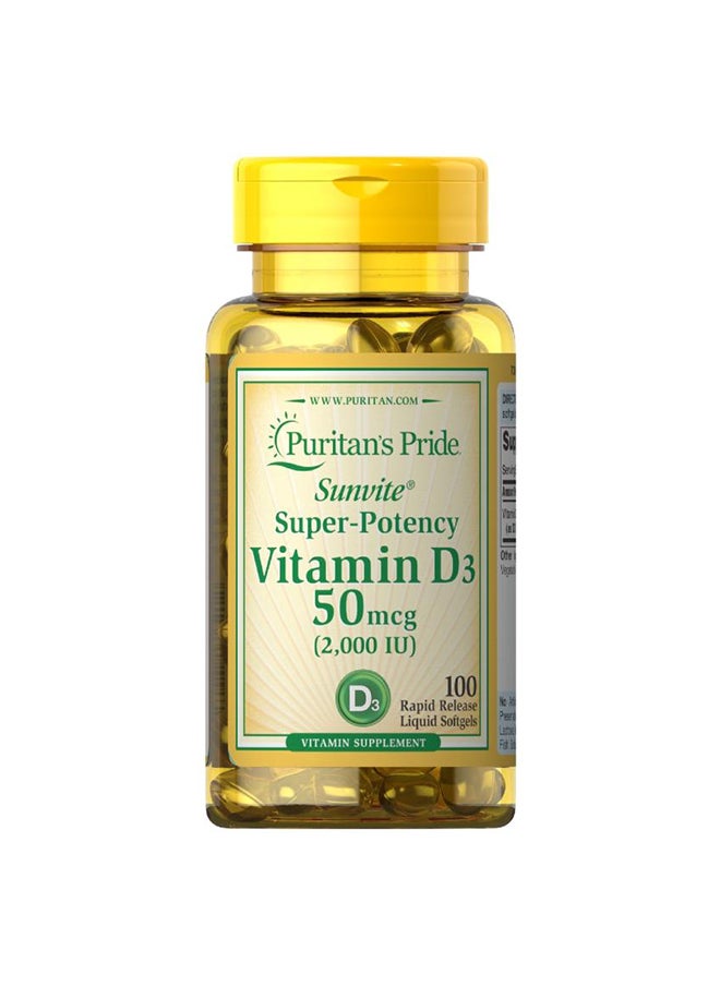 Puritan's Pride Puritan'S Pride Potent Vitamin D3 2000 Iu 100'S 