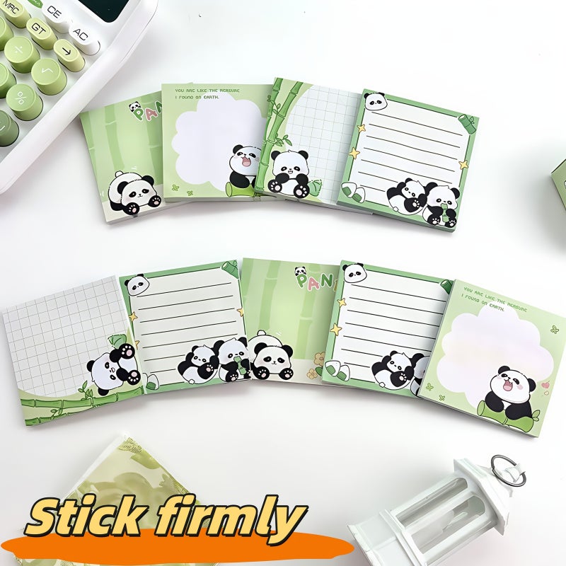 Panda Sticky Notes 200 Sheets Mix 4 Books Reusable Self Adhesive Memo Pads - Image 4