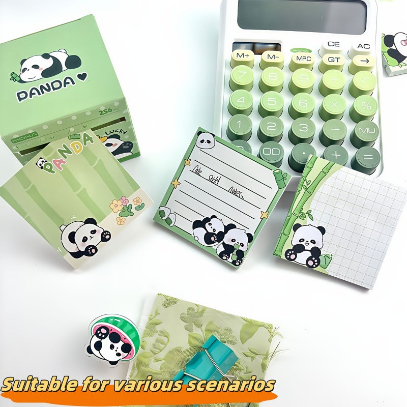 Panda Sticky Notes 200 Sheets Mix 4 Books Reusable Self Adhesive Memo Pads - Image 3