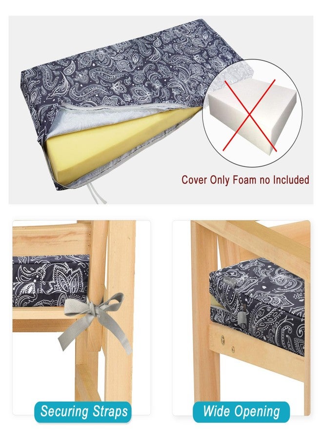 NettyPro Outdoor Patio Bench Swing Loveseat Cushion Cover, Water Resistant UV Protection Outside Furniture Cushion Slipcovers with Zipper, 48 x 18 x 3 Inch - Image 4