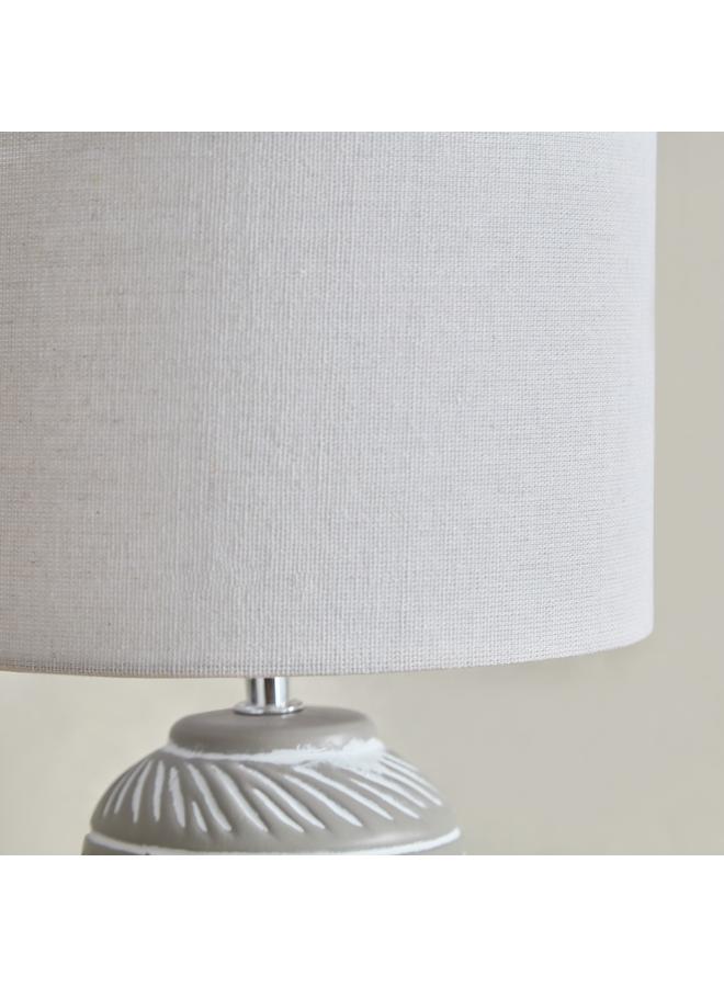 هوم بوكس مصباح طاولة سيراميك بغطاء كتان 35.3 سم - Image 3